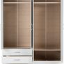 Nevada 4 Door 2 Drawer Mirrored Wardrobe Image 2