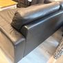 3 seater bleack leather sofa Image 4