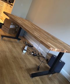 Herman Miller Fully Jarvis Standing desk with Custom oak worktop