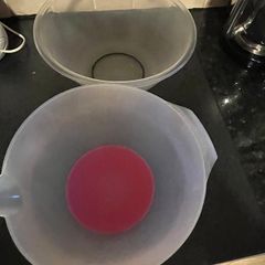 2 Large Plastic Mixing Bowls