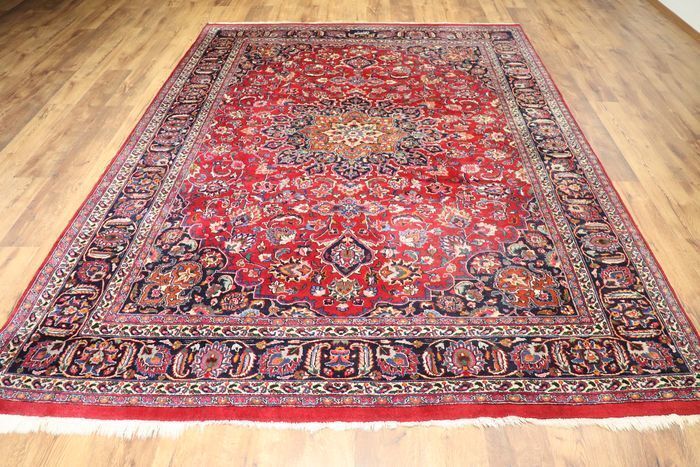 P.ersian Mashad Rug 'Signed' 345x248cm (MESH)