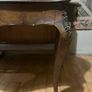 antique walnut and rosewood inlay table Image 4