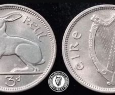 [#2535] - Ireland 1968 | Irish 3d | 3 Pence | Hare | KM.12a