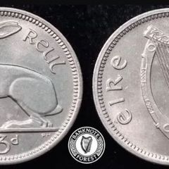 [#2535] - Ireland 1968 | Irish 3d | 3 Pence | Hare | KM.12a