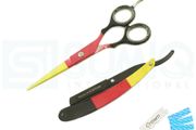 Hairdressing Barber Shear 5.5" Cut Throat Razor Wet Shaving Razor Knife Incl.10 Half Blades