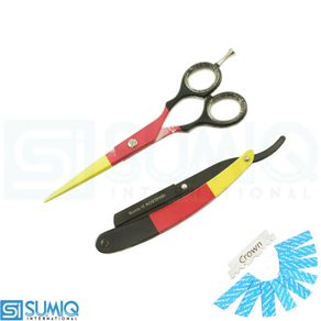 Hairdressing Barber Shear 5.5" Cut Throat Razor Wet Shaving Razor Knife Incl.10 Half Blades