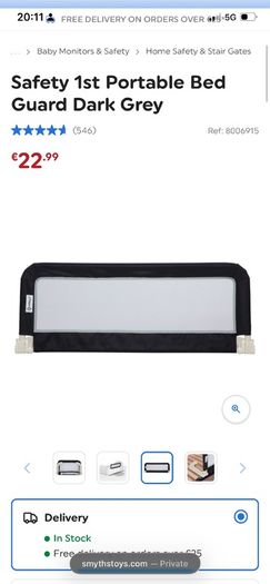 portable bed rail - still in box