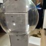 4 x glass ball pendant lights and antique brass wear Image 5