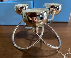 Newbridge Silverware, 3 candles tealight holder, Celtic.