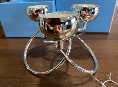 Newbridge Silverware, 3 candles tealight holder, Celtic.