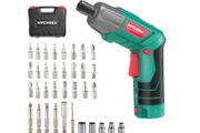 HYCHIKA Cordless Screwdriver 2000mAh 3.6V with 36 Accessories, LED Light