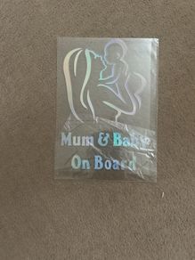 Mum & baby on board sticker
