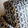Next Armchair- Dark Navy Pattern Velvet Image 2