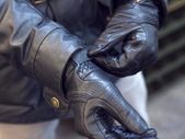large Motorcycle Gloves Retro Sheepskin Men Moto Racing Gloves Bicycle Cycling Motorbike Motocross Leather Riding Glove Touch Screen