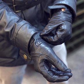 large Motorcycle Gloves Retro Sheepskin Men Moto Racing Gloves Bicycle Cycling Motorbike Motocross Leather Riding Glove Touch Screen