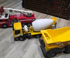 Mixer truck, Fire truck and Dump truck