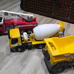 Mixer truck, Fire truck and Dump truck