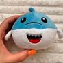 Blue white Shark Soft Plush approx. 10 cm. Used Please see photos Image 3
