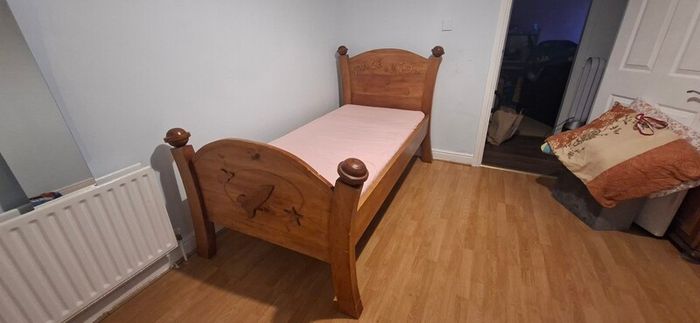 wooden kids bed