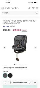 Pram, car seat and crib