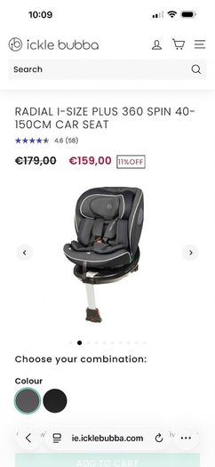 Pram, car seat and crib