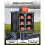 Folding Camping Storage Cabinet, Outdoor Portable Aluminum Lightweight Table, Quick Set-up Compact Kitchen Cook Station, with 6 Shelves and Carry Bag, for Picnic, BBQ, Camping, RV Traveling Image 4