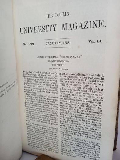 The Dublin University Magazine, A Literary and Political Journal. Vol. LI. January to June, 1858 (AB514)