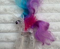 My Little Pony Princess Celestia Explore Equestria Sparkle Bright Light Up DAMAGED approx. 10 cm. Used Please see photos