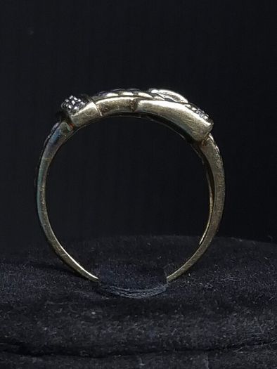 Vintage Fully Hallmarked Sheffield 9ct Gold Diamond Ring Size 60.5
