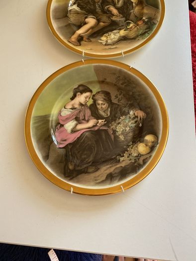 Plates x 2 - large - The Beggar Boys with wall hangers