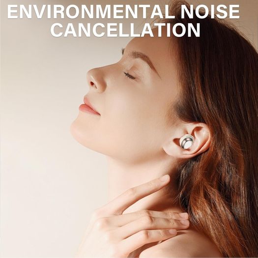 Doubc S29 Mini Bluetooth 5.4 Headphones, In-Ear, Wireless Sleep Headphones with 25 Hours of Battery Life, Soft Earbuds, Gentle Sound, Comfortable Fit Without Pressure, Beige