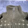 Vintage Mariatex 100% Alpaca Wool Jumper Mens M/L Peru Quarter Zip Olive Image 7