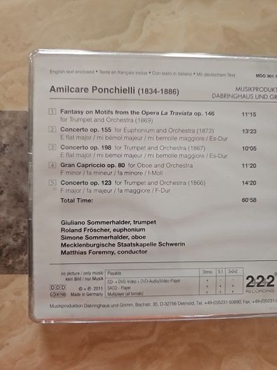 Amilcare Ponchielli Concertos SACD