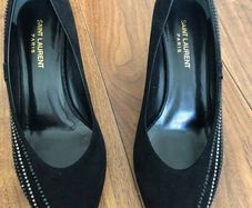 Suede Court Shoes. YSL. UK 7. As New