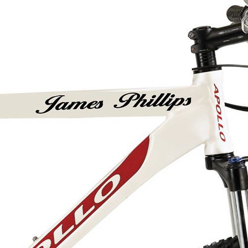 2 X Push Bike, Cycling Personalised Name Decal