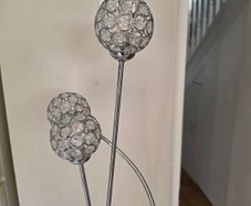 Floor Lamp 3x crystal shade (silver)
