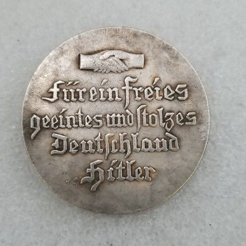 Ww2 Mark German Coin  Hitler Luftwaffe Swastika Nazi Warplane  Reichsmark
