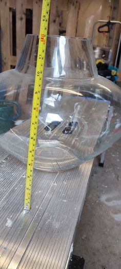 Big glass flowerpot