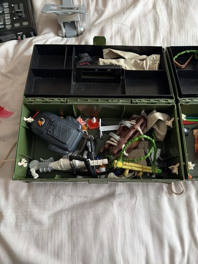 Action Man Footlocker Storage Box Bundle with Mixed Accessories Vintage Hasbro