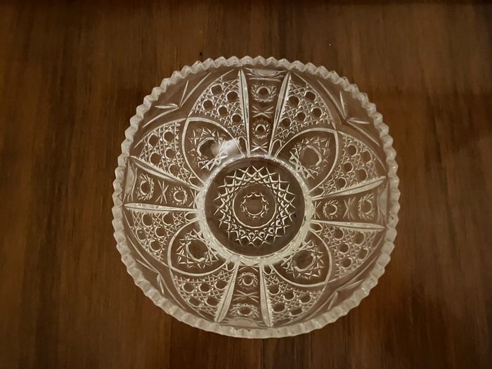 Vintage potpourri cut glass dish