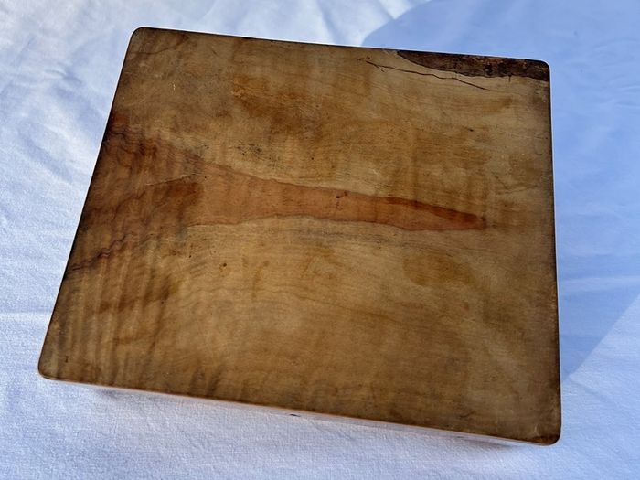 Antique Olive Wood Box - Jerusalem - Holy Land Souvenir 1920s-30s