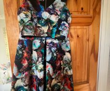 Printed Crop top and skirt set