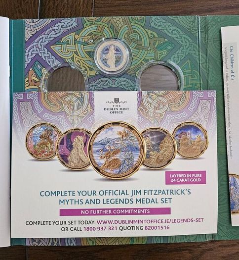 Jim Fitzpatrick Myths and Legends Coin Collection Holder 1 Coin with Cert and Holder