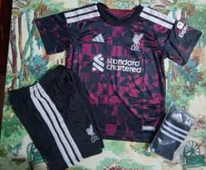 Liverpool 26/27 (3rd) Kids Full Kit ,size : 6/7 , 7/8 , 8/9 , 10/11.