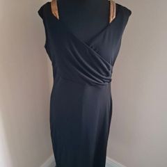 Brand new Esprit black wrap effect dress