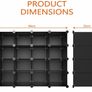 Shoe Storage 16 Cube Shoe Rack, DIY Shoe Rack Storage, Shoe Rack Organiser Shoe Storage Unit Space Saving For Hallway Bedroom (MULTIPLE COLOURS) Image 8