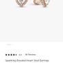 Pandora Sparkling Elevated Heart Rose Gold Earrings New Image 2