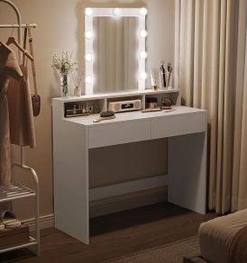 XL Dressing table with Bulbs and mirror  LED lighting
