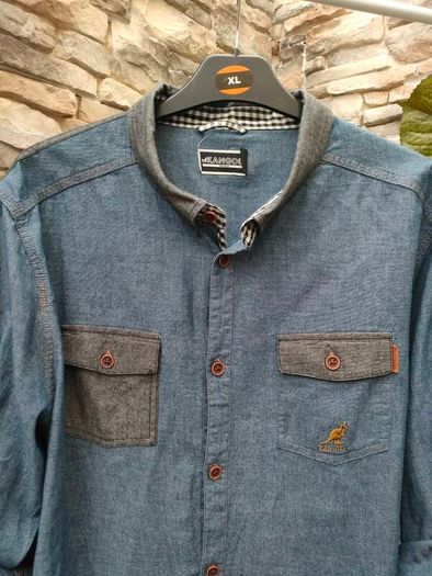 Men's Kangol long sleeve cotton shirt  Size XL