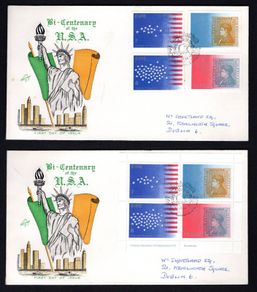 1976 Ireland Bi-Centenary of the American Declaration of Independence Commemorative stamps and miniature sheet Hibernian First Day Cover (FDC)